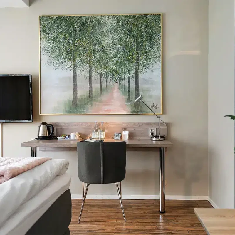 Hotellrum med säng